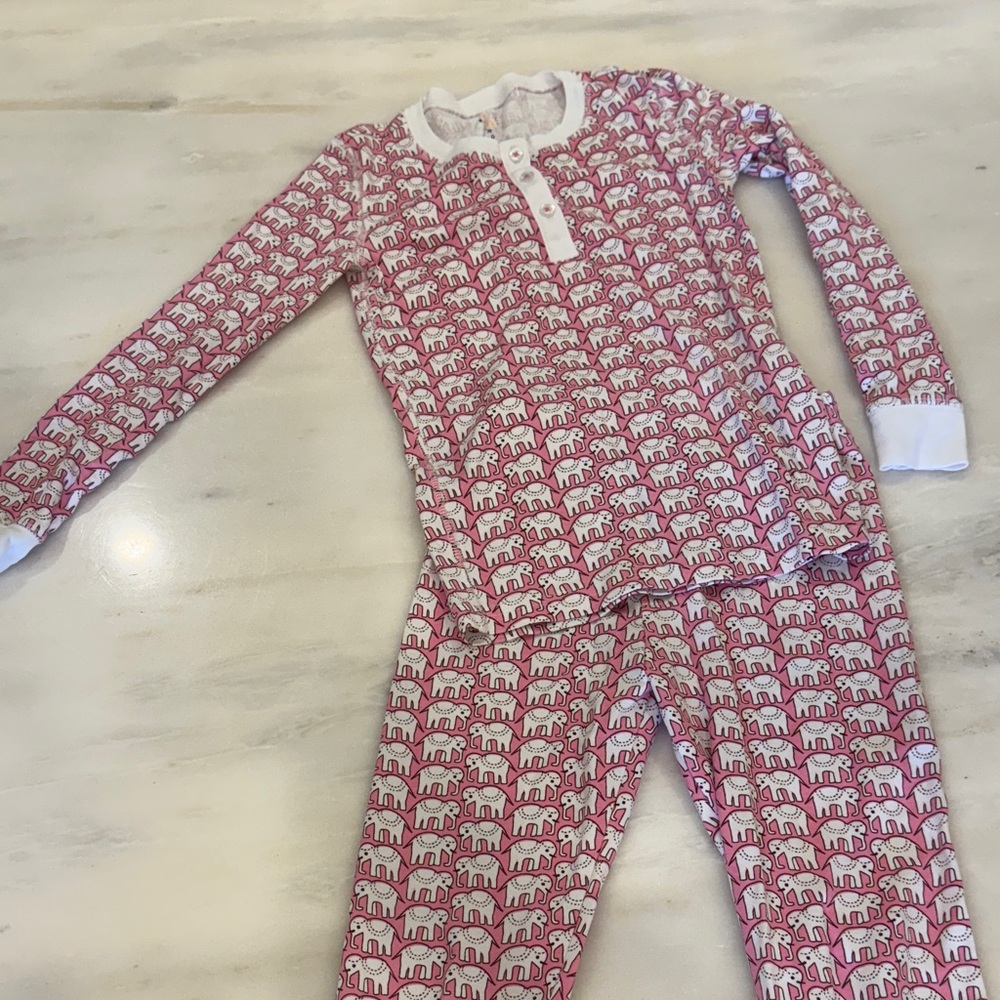 Roller Rabbit Pink Elephant Kids Pajama Set